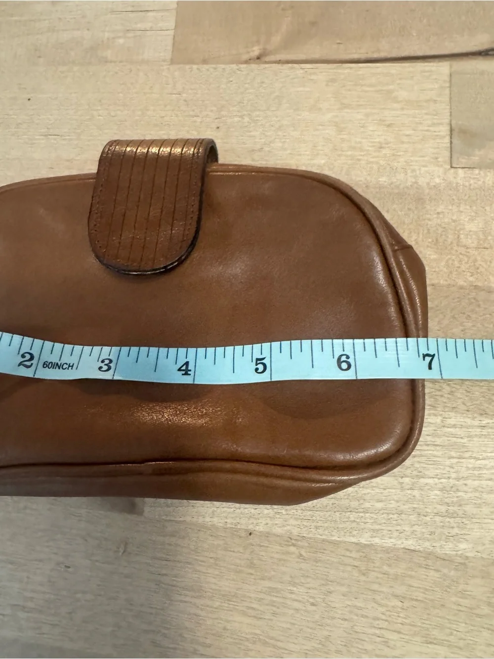 Etienne Aigner vintage Brown Leather Wristlet Clutch wallet makeup pouch
